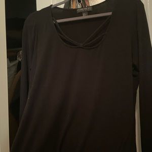Black cross cross long sleeve